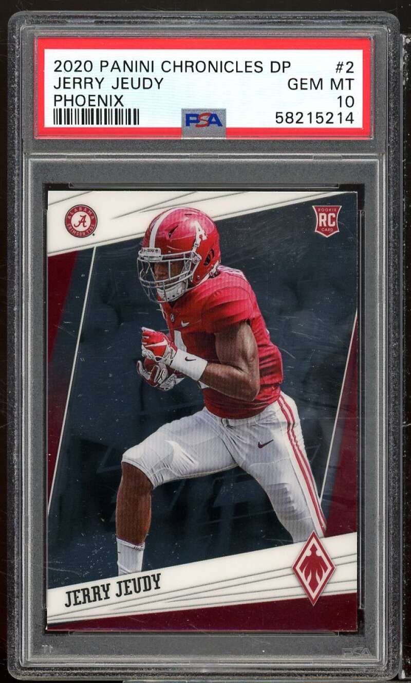 Jerry Jeudy Rookie Card 2020 Panini Chronicles DP Phoenix #2 PSA 10 Image 1