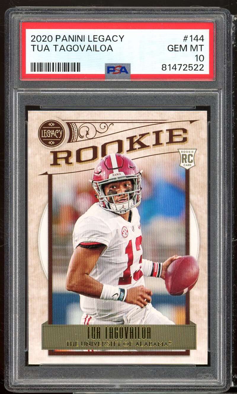 Tua Tagovailoa Rookie Card 2020 Panini Legacy #144 PSA 10 Image 1