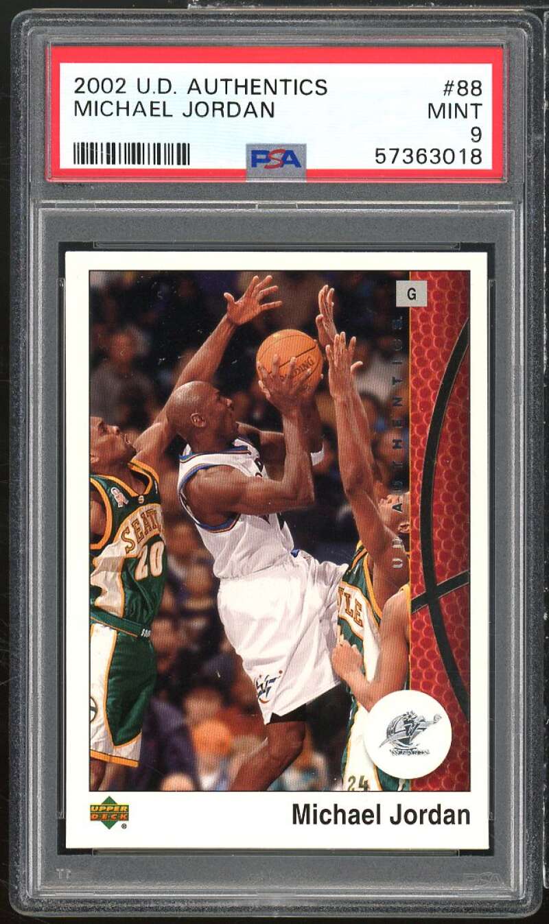 Michael Jordan Card 2002-03 UD Hardcourt #88 PSA 9 Image 1