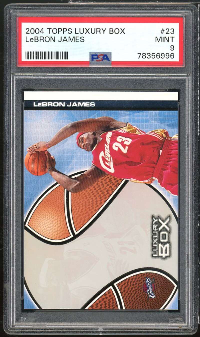 LeBron James Card 2004-05 Topps Luxury Box #23 PSA 9 Image 1