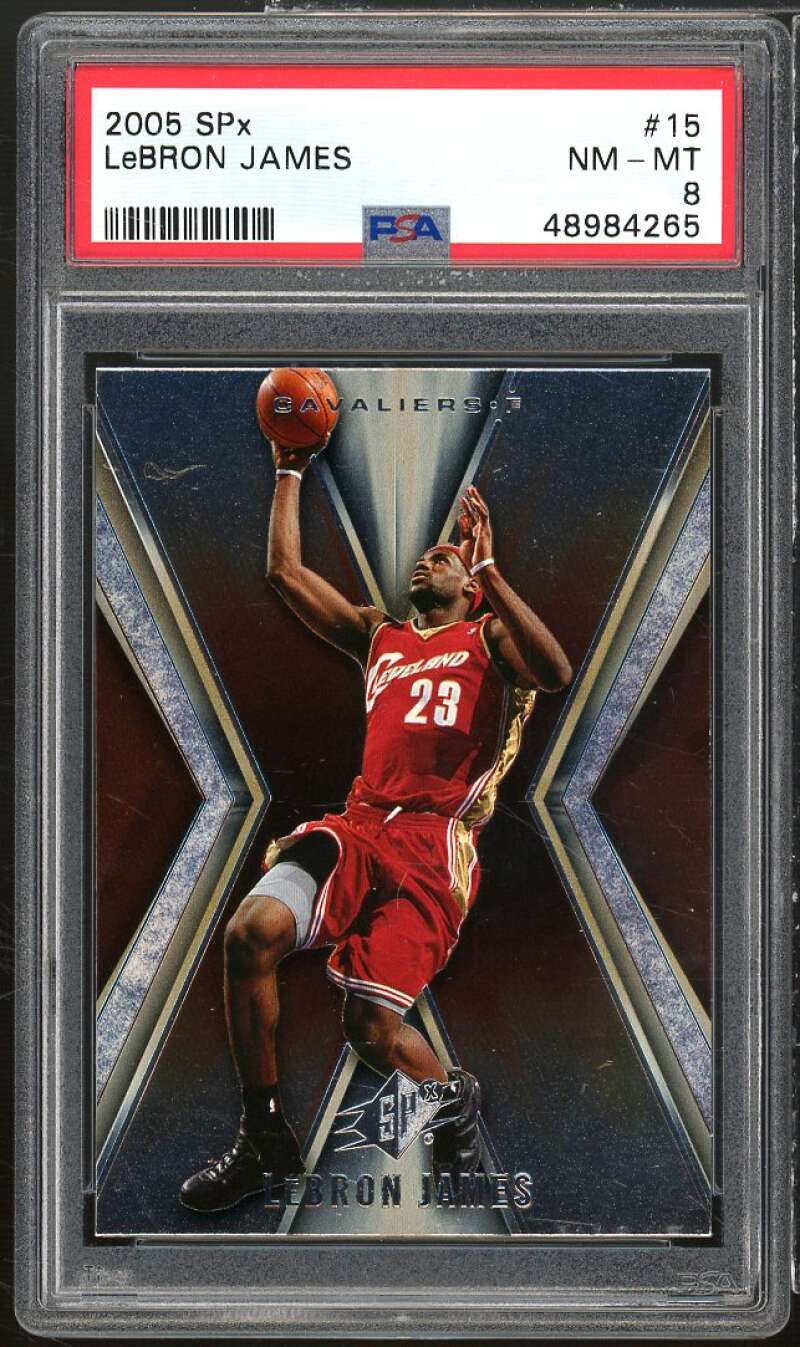 LeBron James Card 2005-06 SPx #15 PSA 8 Image 1