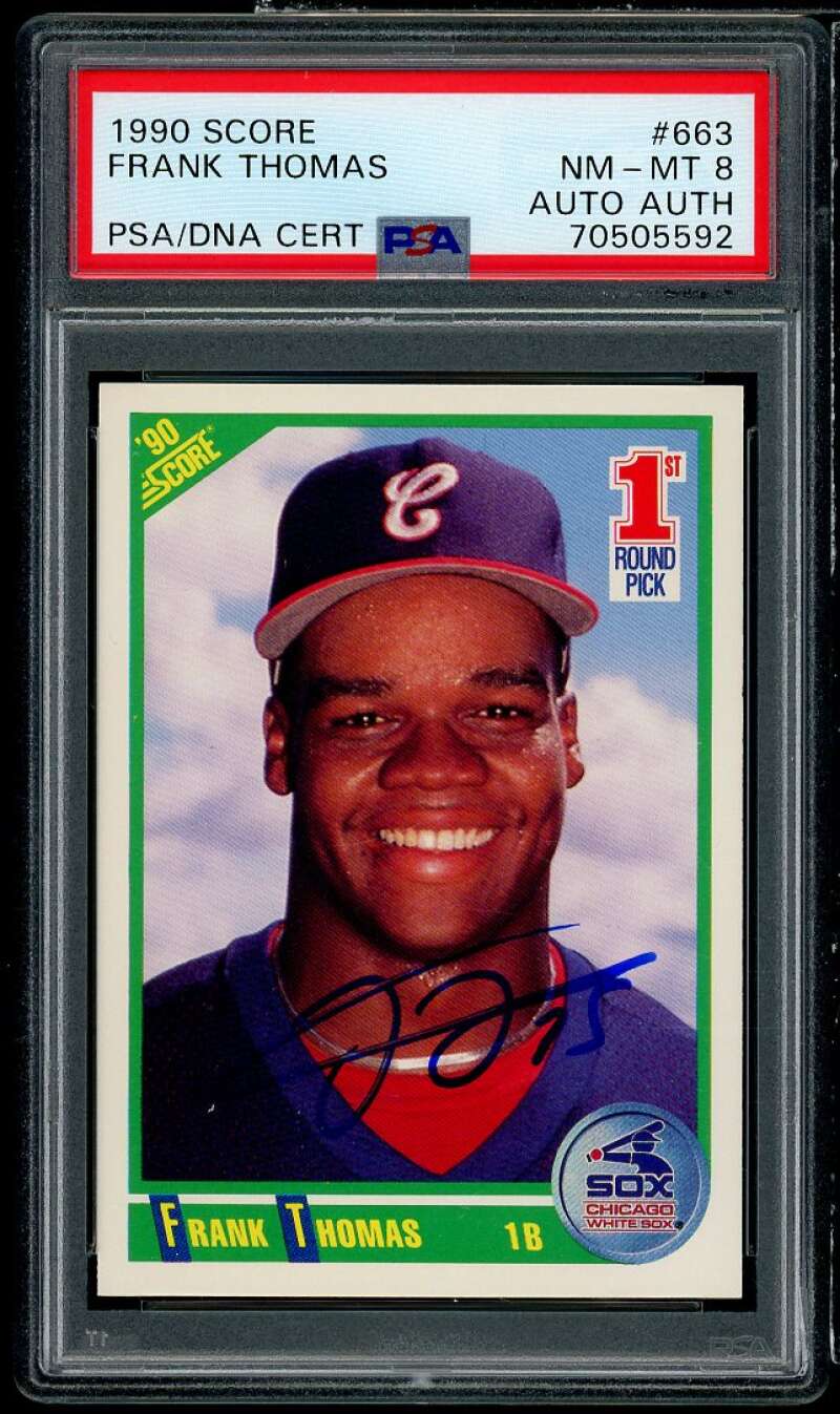 Frank Thomas Rookie Card 1990 Score #663 PSA/DNA Certified 8 Image 1