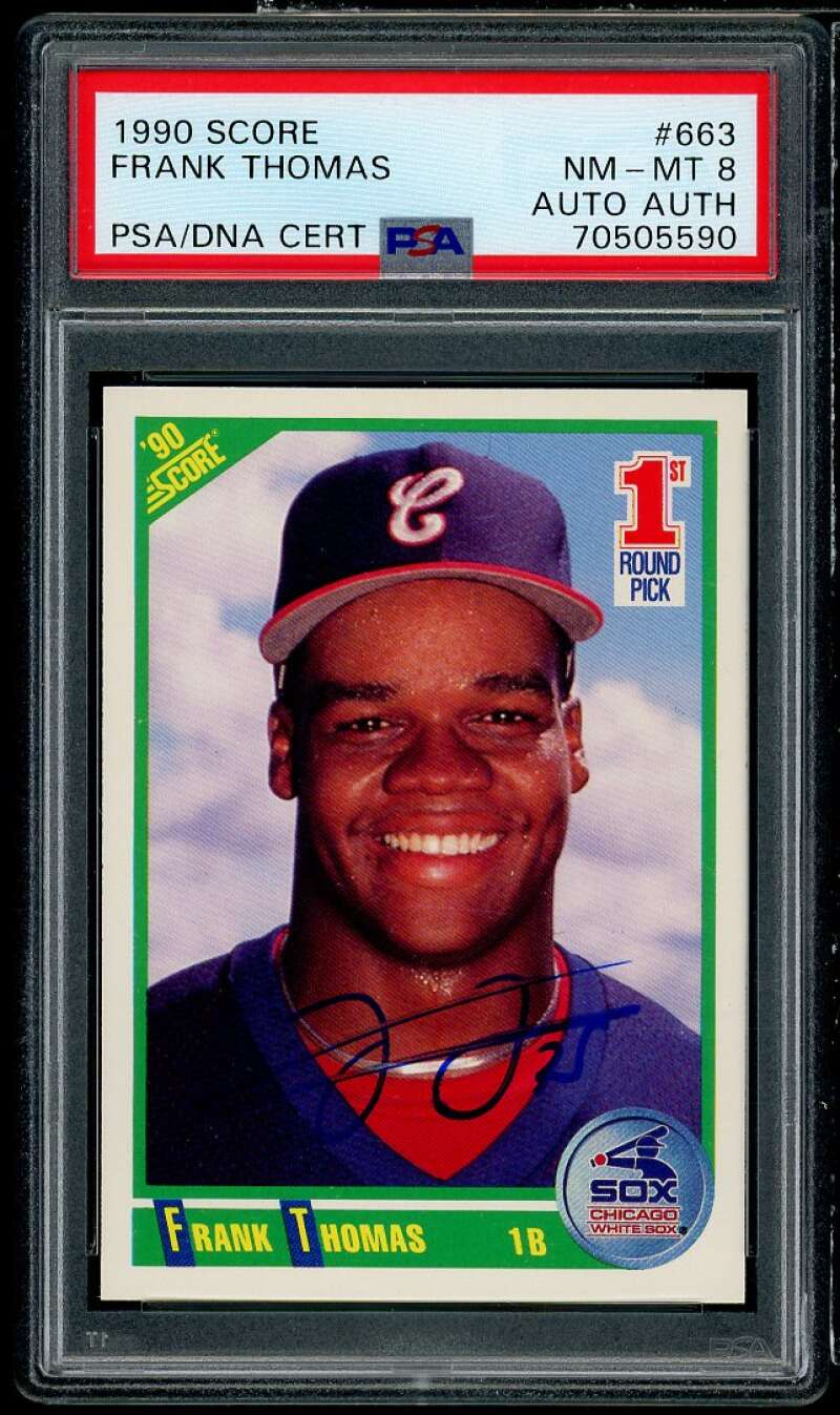 Frank Thomas Rookie Card 1990 Score #663 PSA/DNA Certified 8 Image 1