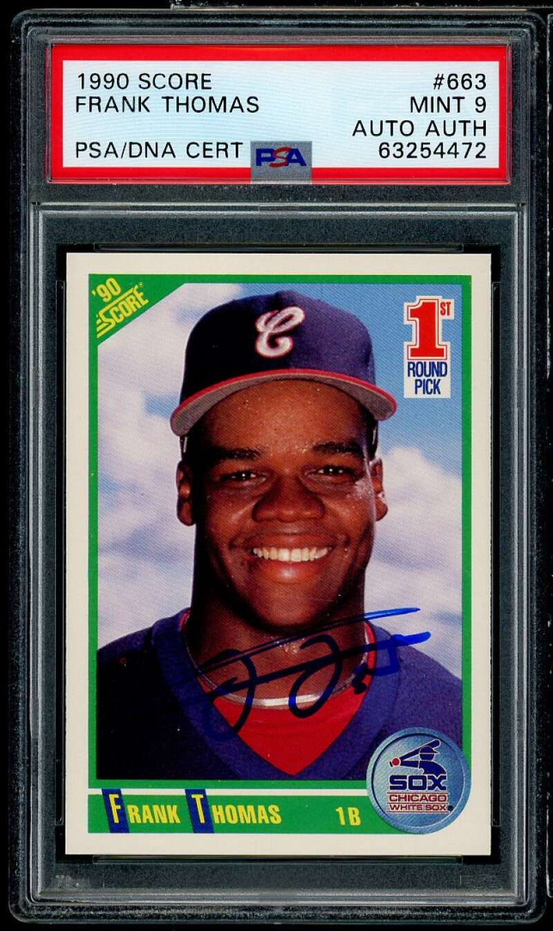 Frank Thomas Rookie Card 1990 Score #663 PSA/DNA Certified 9 Image 1