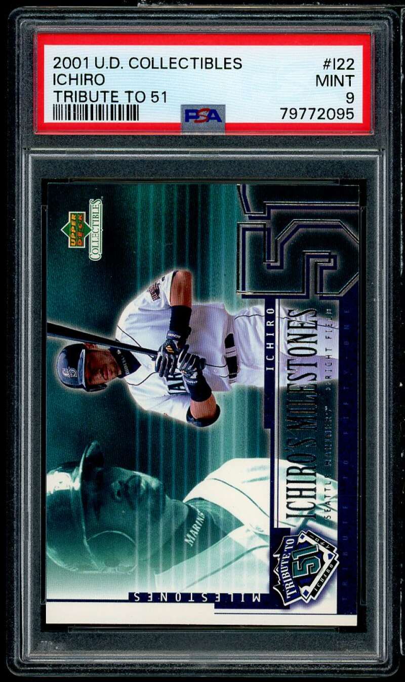 Ichiro Suzuki Rookie Card 2001 U.D. Collectibles Tribute To 51 #i22 PSA 9 Image 1