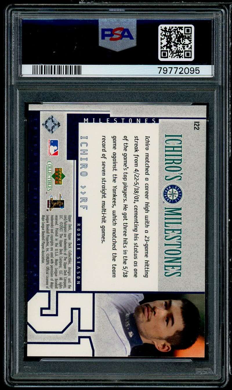 Ichiro Suzuki Rookie Card 2001 U.D. Collectibles Tribute To 51 #i22 PSA 9 Image 2