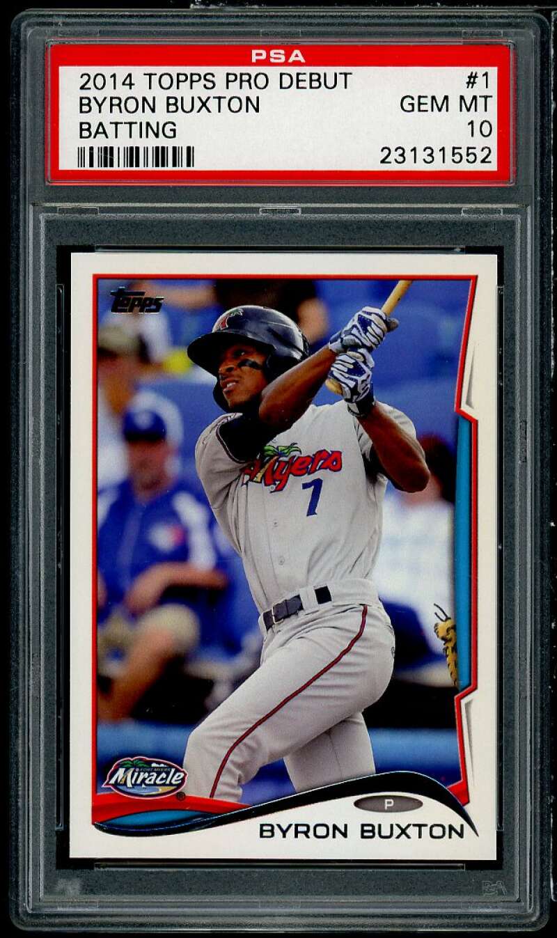 Byron Buxton Rookie Card 2014 Topps Pro Debut #1 PSA 10 Image 1