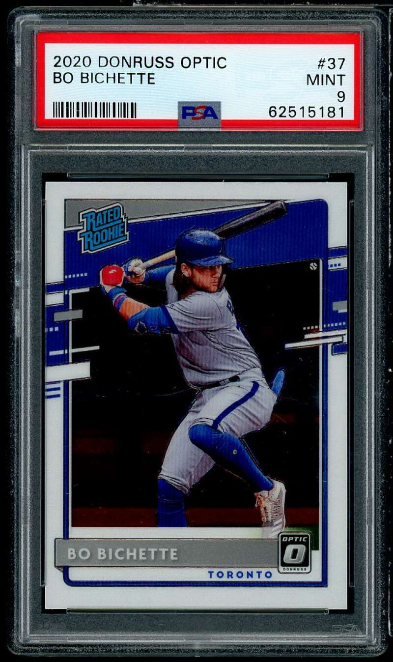 Bo Bichette Rookie Card 2020 Donruss Optic #37 PSA 9 Image 1