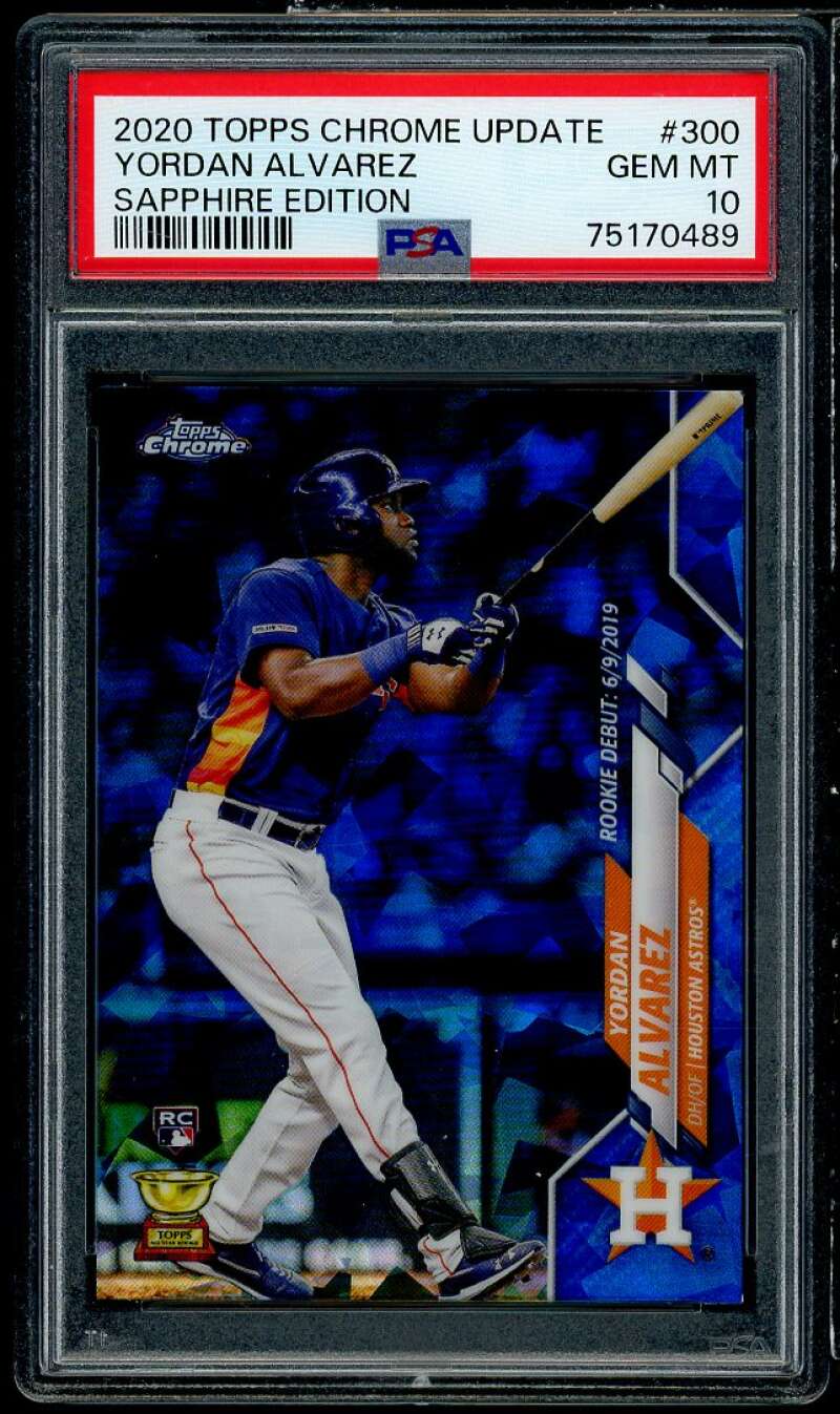 Yordan Alvarez Rookie Card 2020 Topps Chrome Update Sapphire