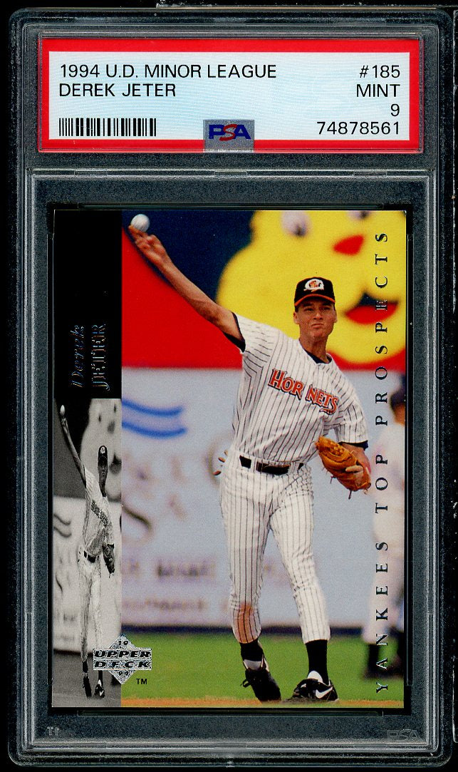 Derek Jeter Card 1994 Upper Deck Minors League #185 PSA 9 Image 1