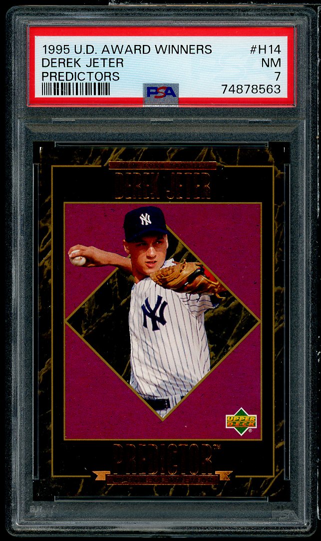 Derek Jeter Card 1995 UD Award Winners Predictors #H14 PSA 7 Image 1