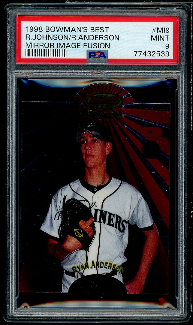 Ryan Anderson / Randy Johnson 1998 Bowman's Best Mirror Image Fusion #MI9 PSA 9 Image 1