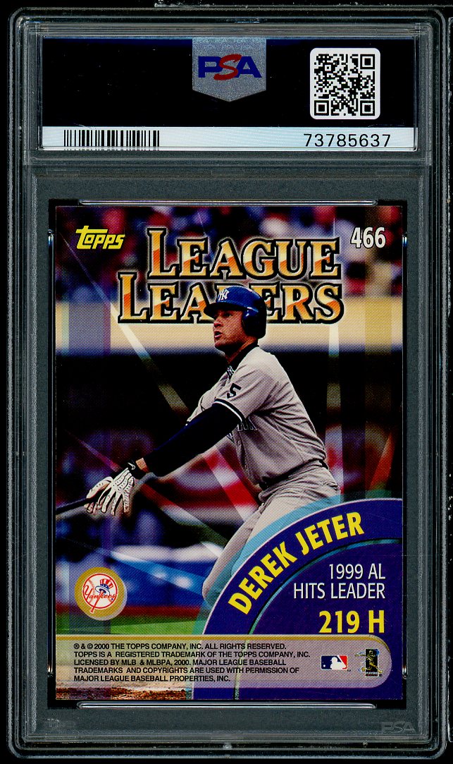 Luis Gonzalez/Derek Jeter Card 2000 Topps Limited Edition #466 PSA 10 Image 2