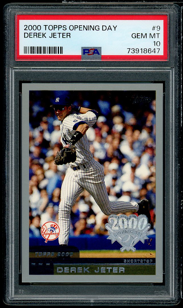 Derek Jeter Card 2000 Opening Day #9 PSA 10 Image 1