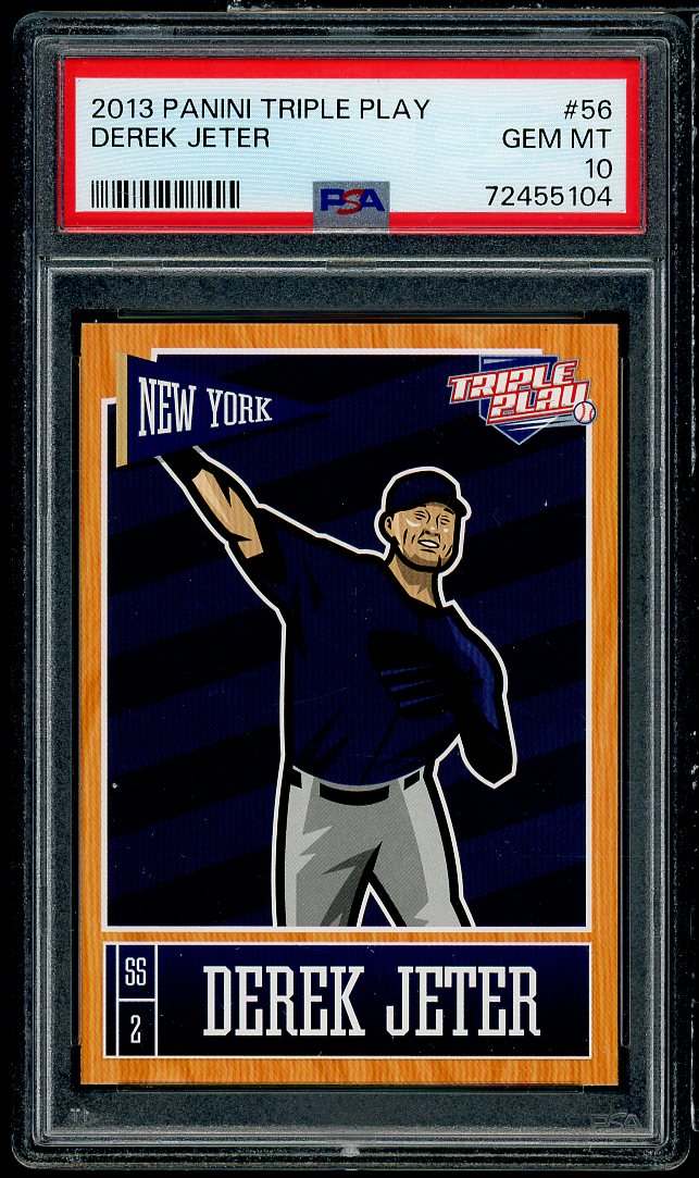 Derek Jeter Card 2013 Panini Triple Play #56 PSA 10 Image 1