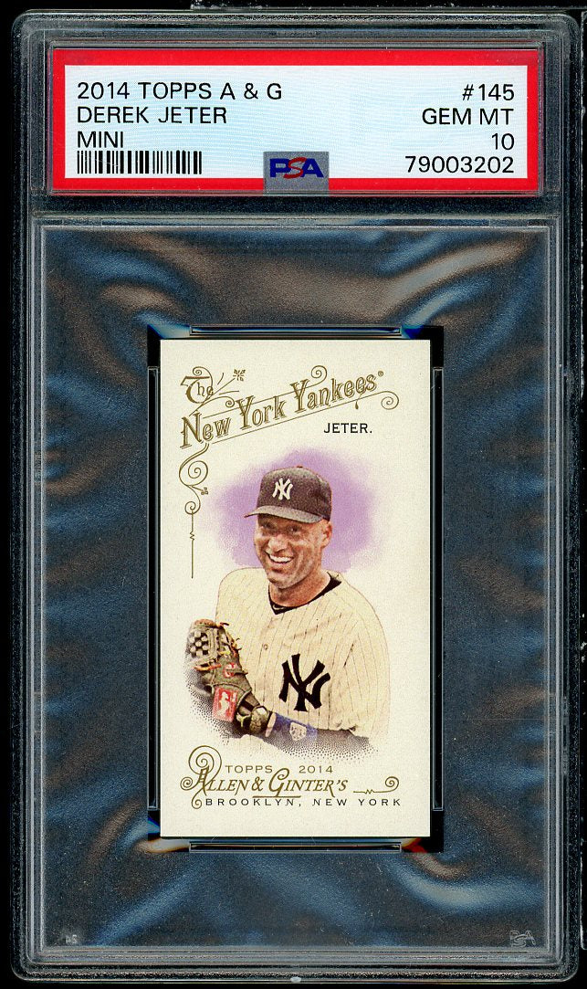 Derek Jeter Card 2014 Topps Allen Ginter Mini #145 PSA 10 Image 1