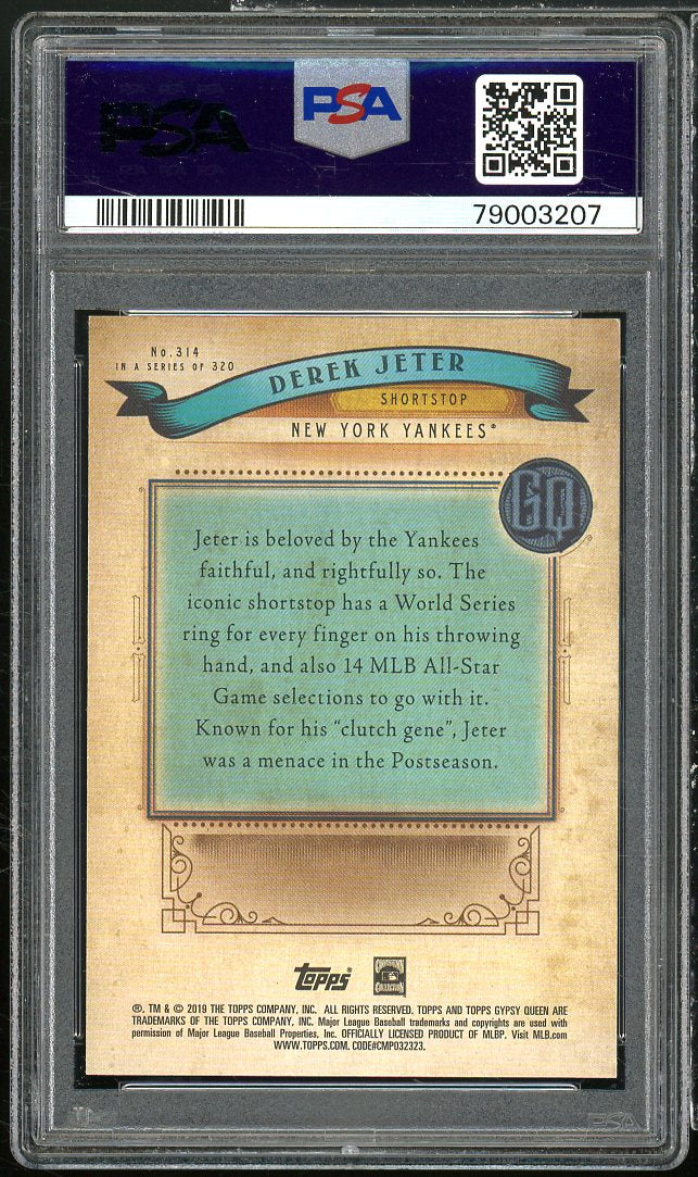 Derek Jeter Card 2019 Topps Gypsy Queen #314 PSA 10 Image 2