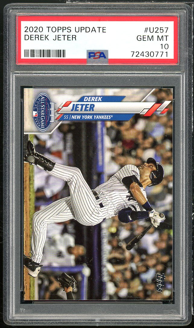 Derek Jeter Card 2020 Topps Update #U257 PSA 10 Image 1