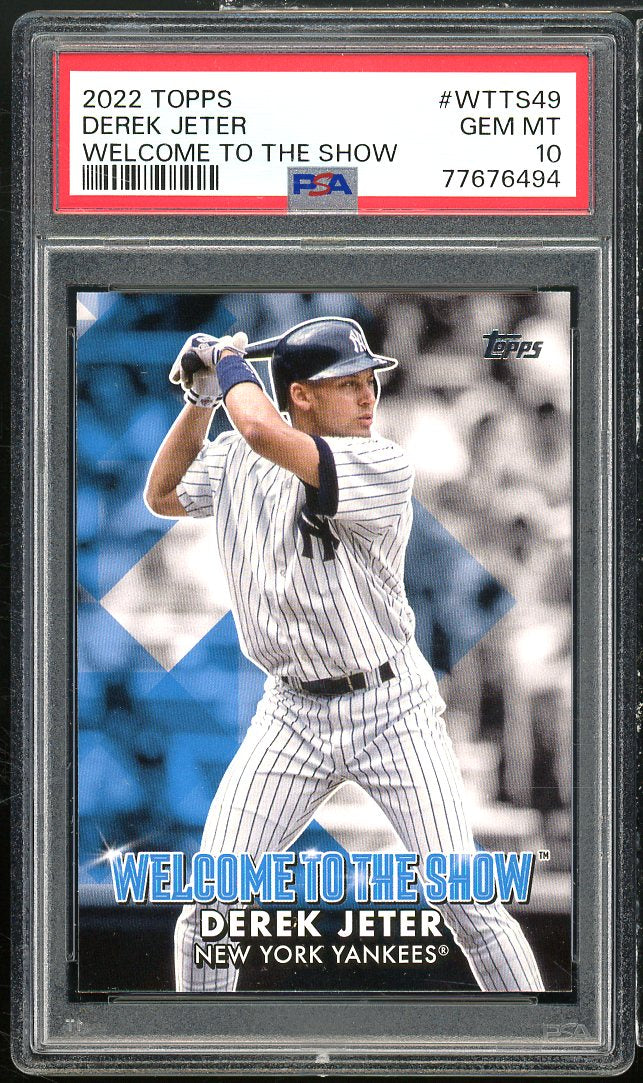 Derek Jeter Card 2022 Topps Welcome to the Show #WTTS49 PSA 10 Image 1