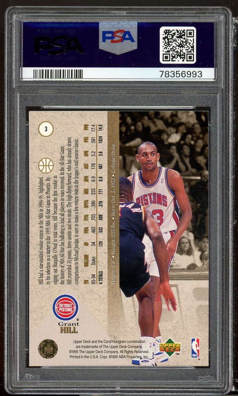 Grant Hill Rookie Card 1994-95 SP #3 PSA 7 Image 2
