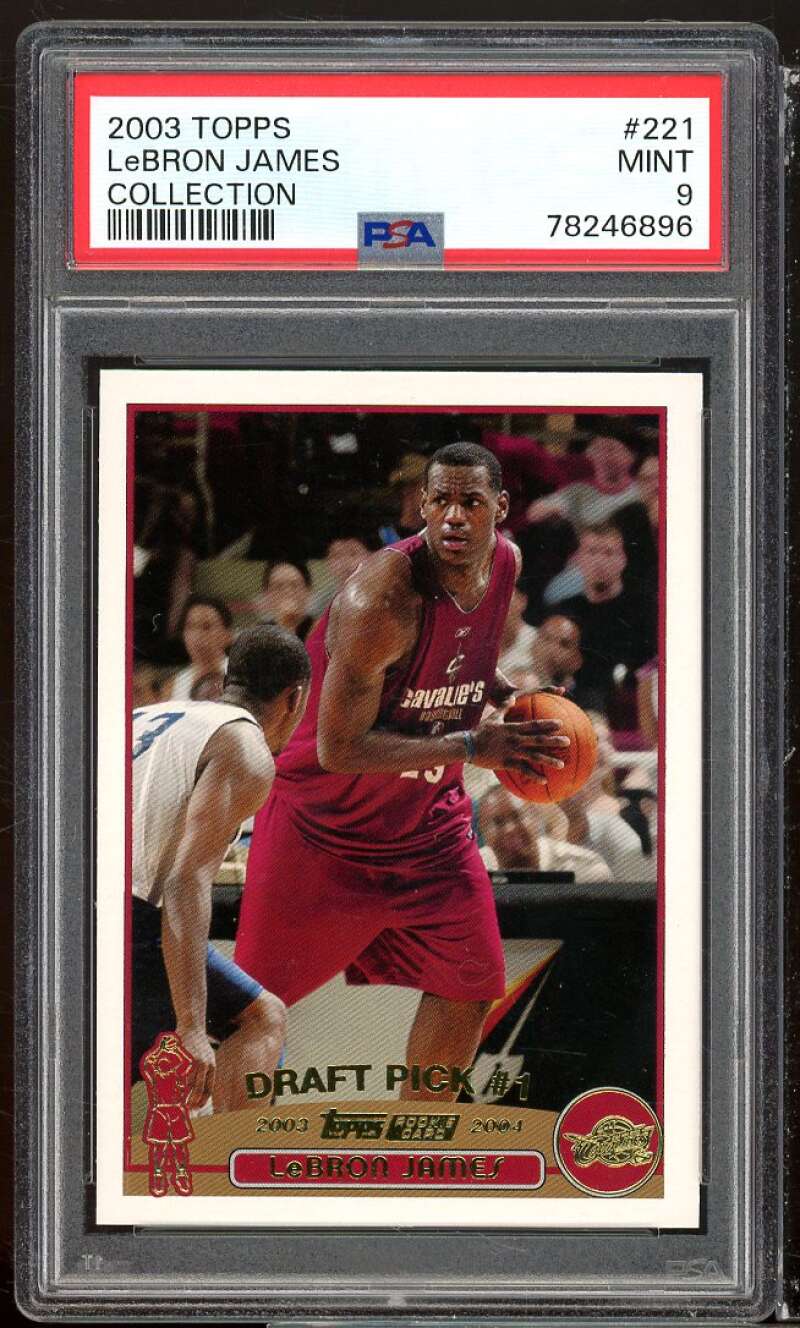 LeBron James Rookie Card 2003-04 Topps Collection #221 PSA 9 Image 1