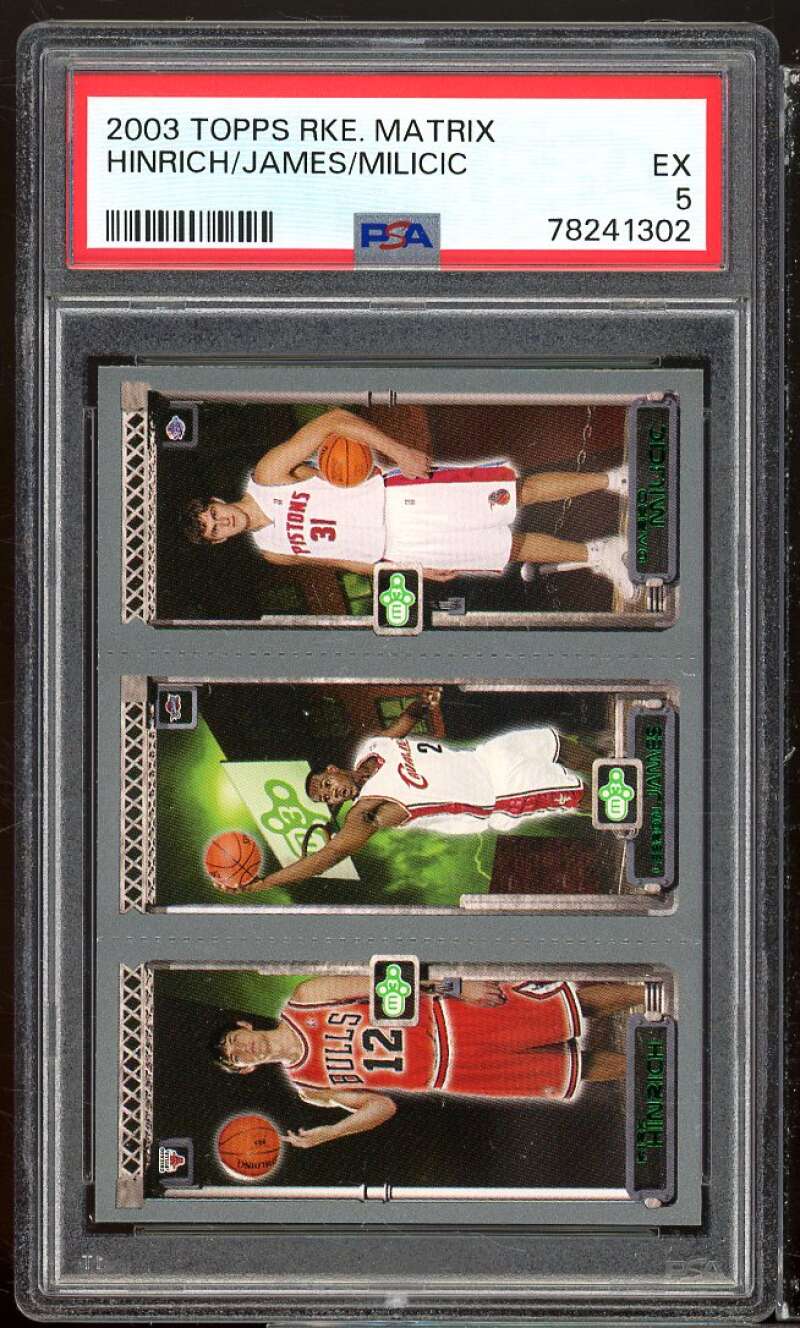 Lebron James Rookie Card 2003-04 Topps Rookie Matrix #111 PSA 5 Image 1