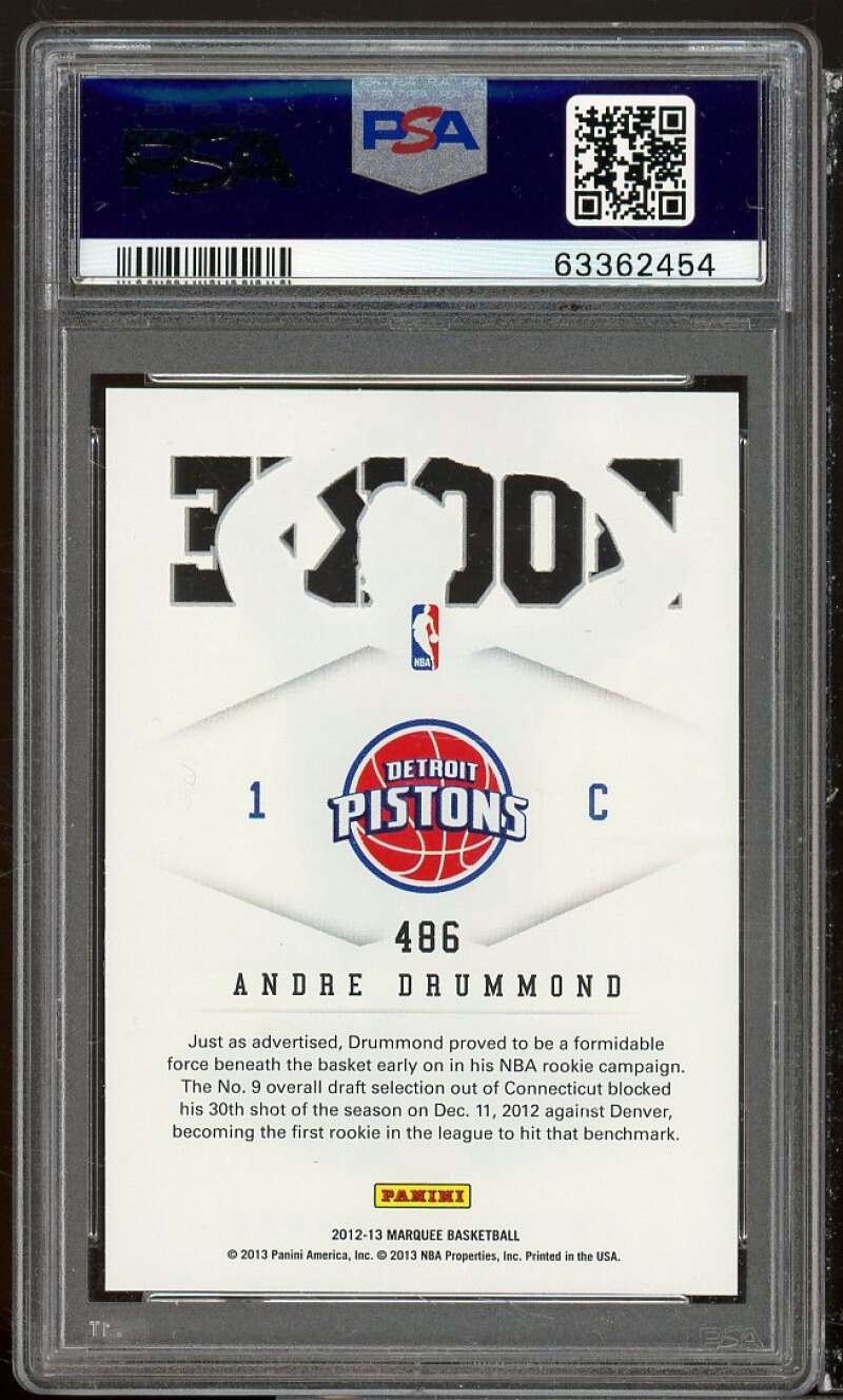 Andre Drummond Rookie Card 2012-13 Panini Marquee #486 PSA 10 Image 2