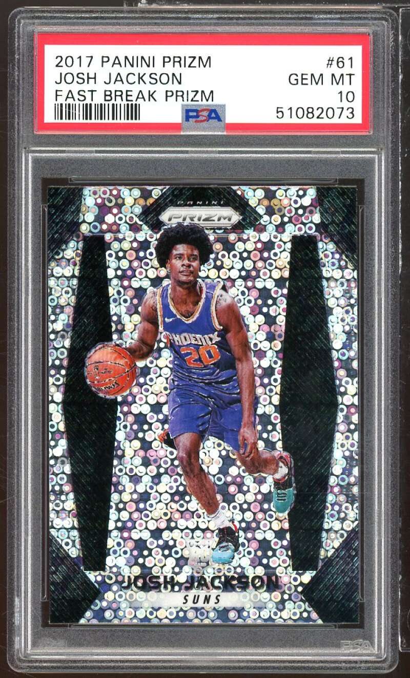 Josh Jackson Rookie Card 2017-18 Panini Prizm Fast Break Prizm #61 PSA 10 Image 1