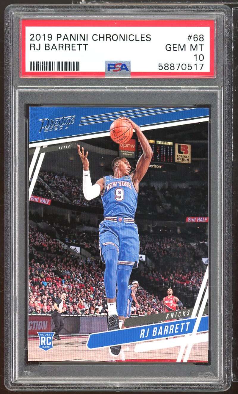 RJ Barrett Rookie Card 2019-20 Panini Chronicles #68 PSA 10 Image 1