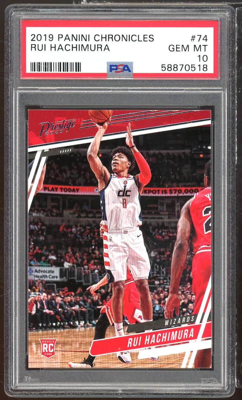 Rui Hachimura Rookie Card 2019-20 Panini Chronicles #74 PSA 10 Image 1