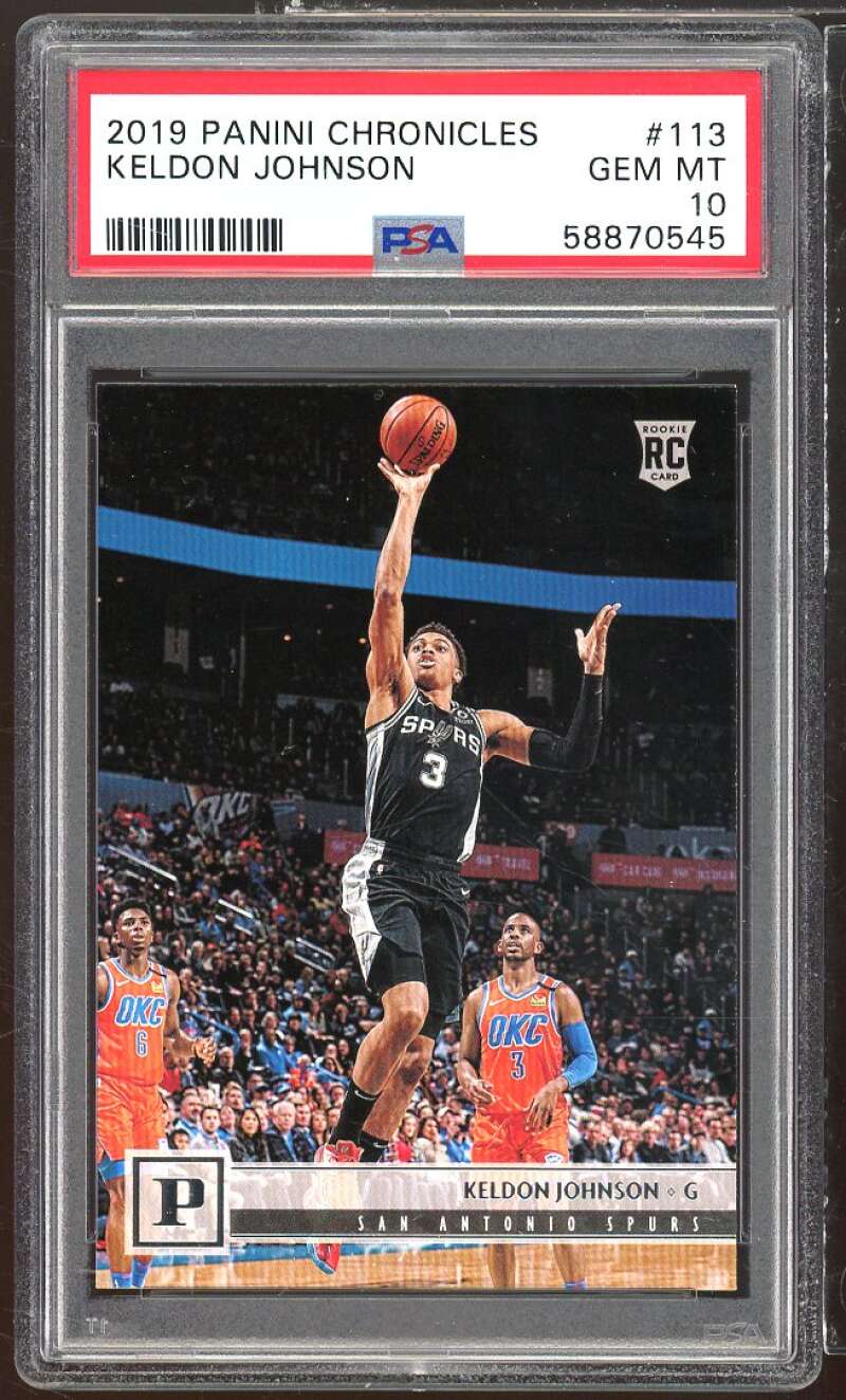 Keldon Johnson Rookie Card 2019-20 Panini Chronicles #113 PSA 10 Image 1