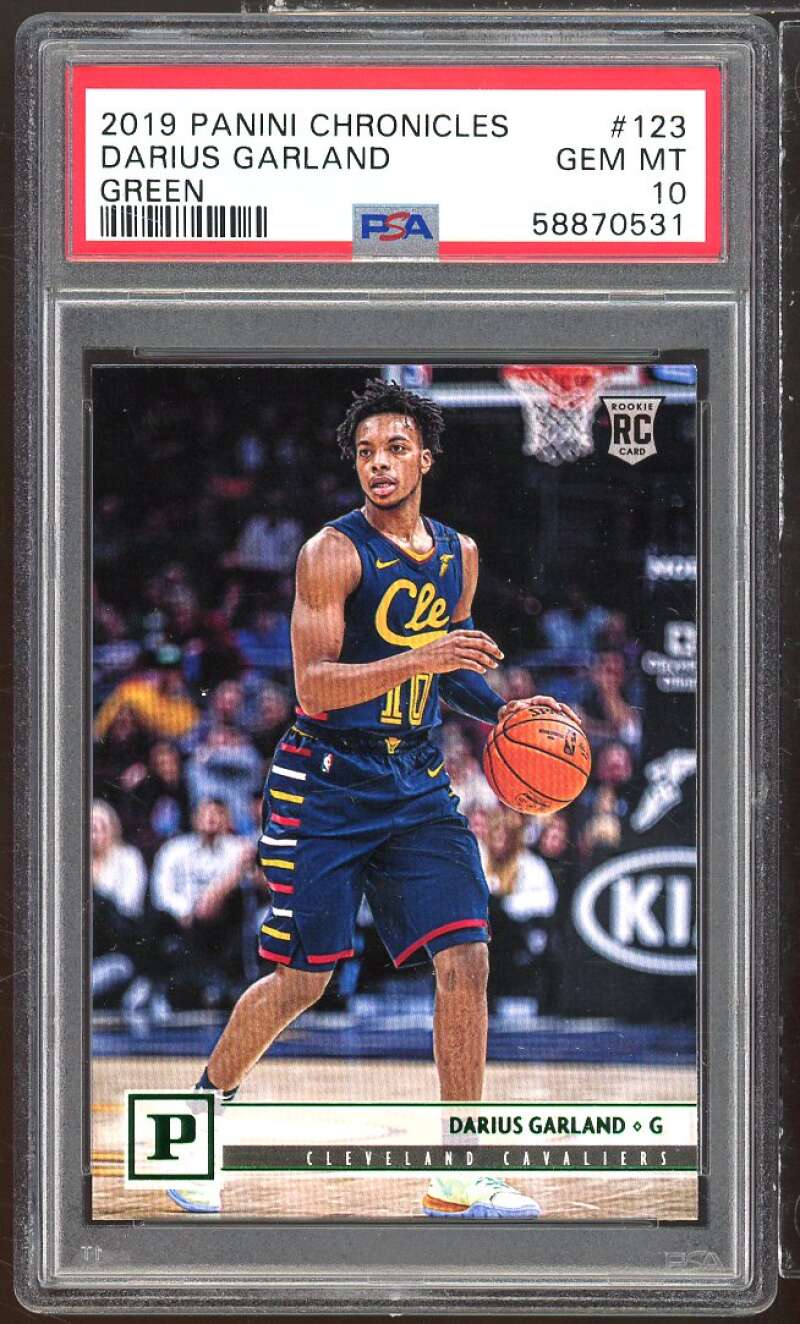 Darius Garland Rookie Card 2019-20 Panini Chronicles Green #123 PSA 10 Image 1