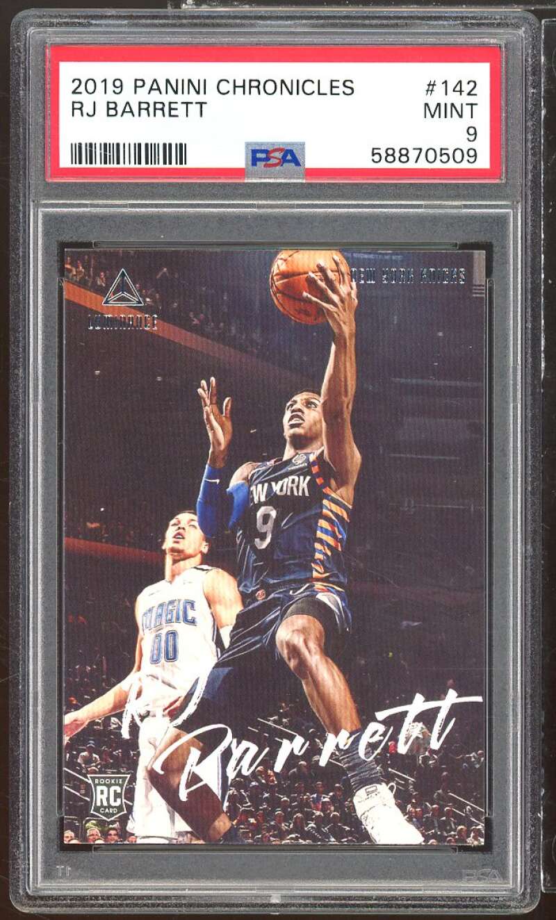 RJ Barrett Rookie Card 2019-20 Panini Chronicles #142 PSA 9 Image 1