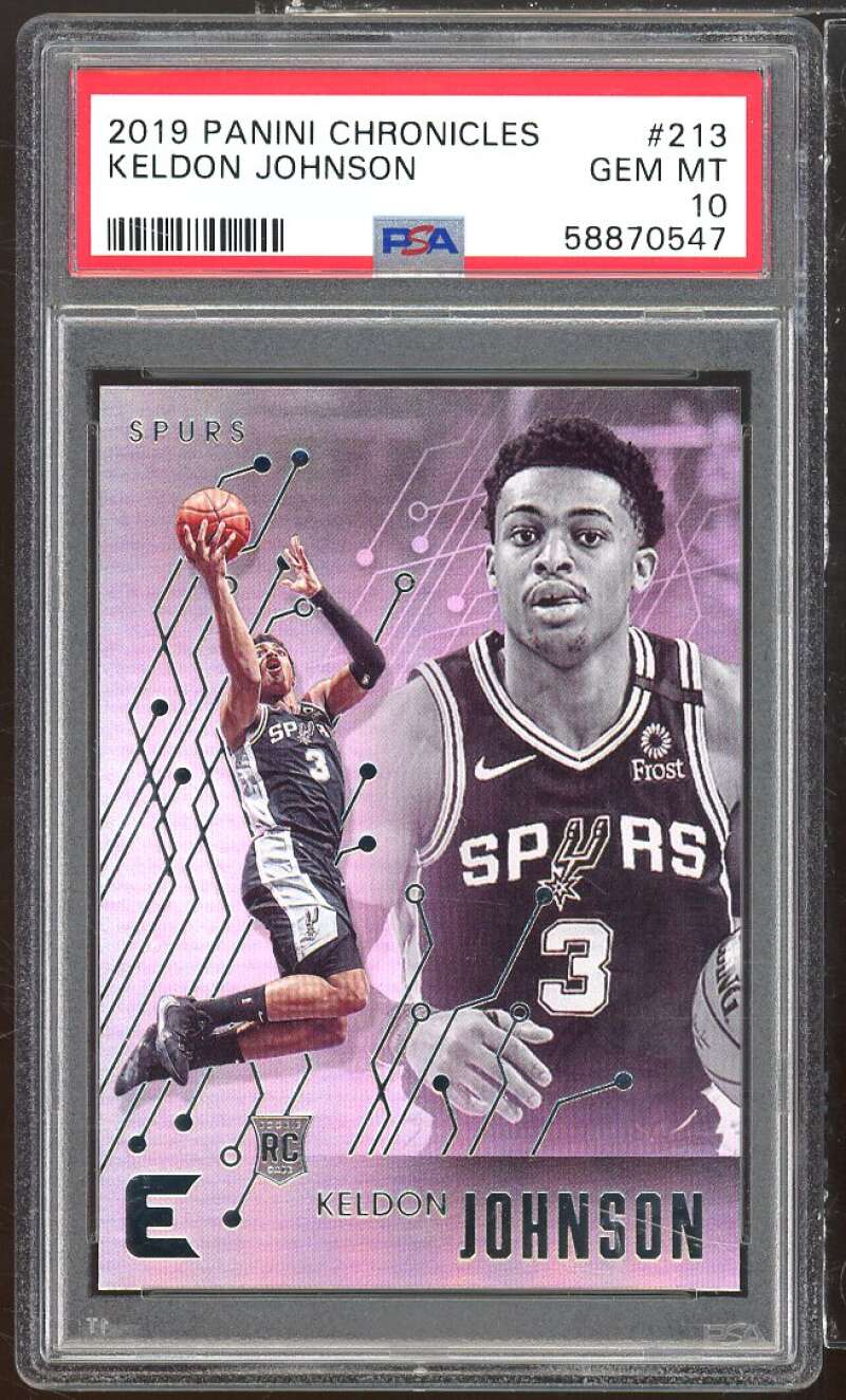 Keldon Johnson Rookie Card 2019-20 Panini Chronicles #213 PSA 10 Image 1