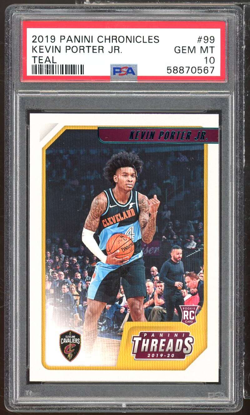 Kevin Porter Jr. Rookie Card 2019-20 Panini Chronicles Teal #99 PSA 10 Image 1