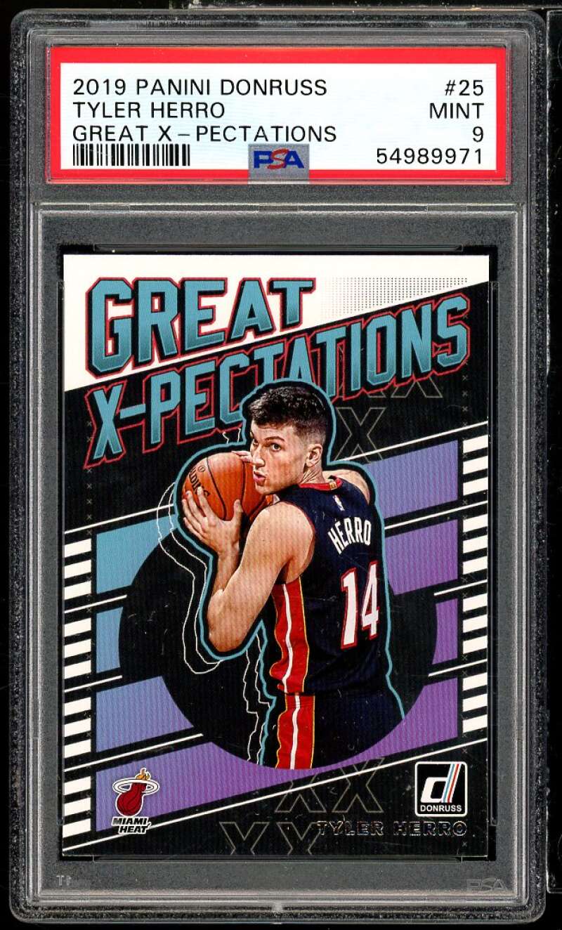 Tyler Herro Rookie Card 2019-20 Panini Donruss Great X-Pectations #25 PSA 9 Image 1