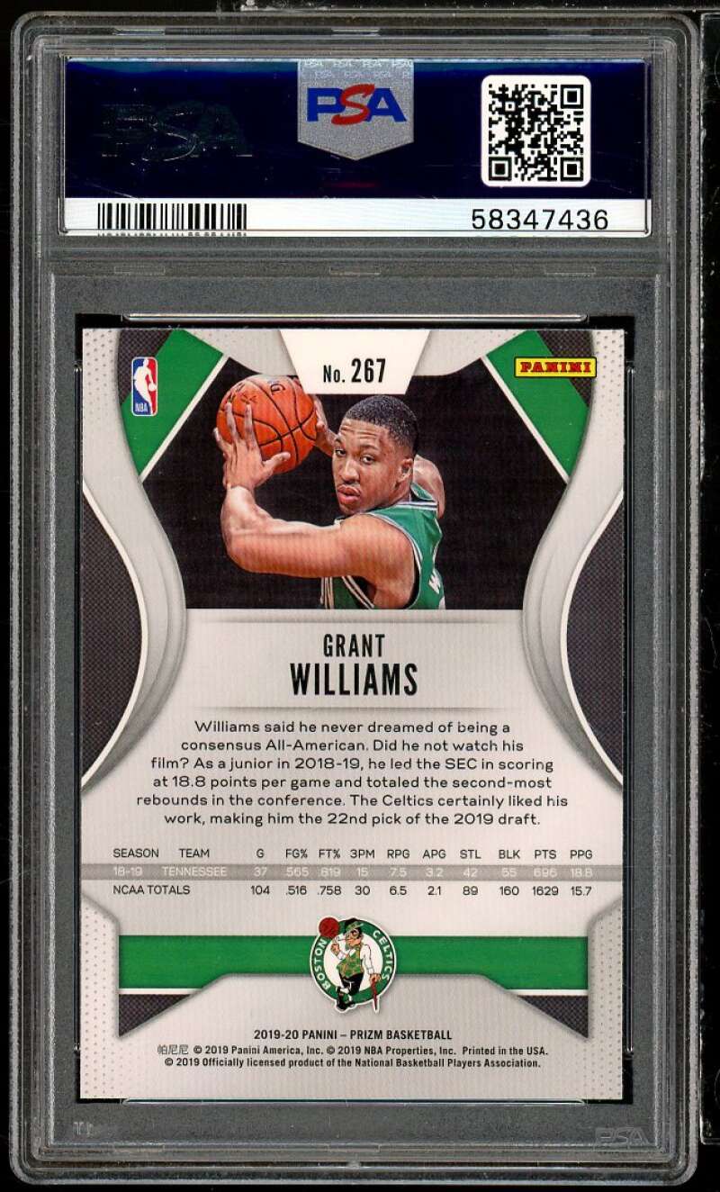 Grant Williams Rookie Card 2019-20 Panini Prizm #267 PSA 9 Image 2