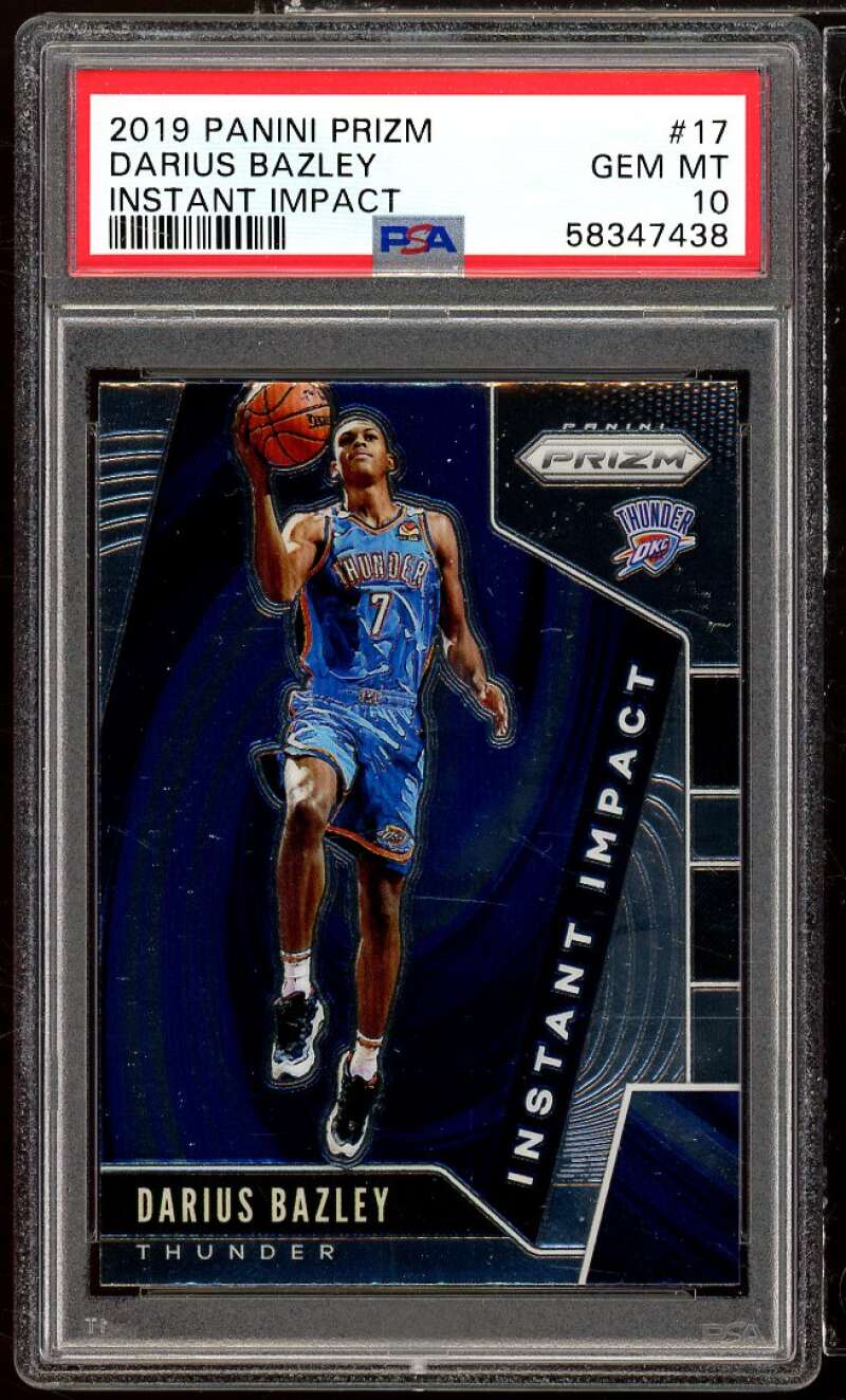 Darius Bazley Rookie Card 2019-20 Panini Prizm Instant Impact #17 PSA 10 Image 1