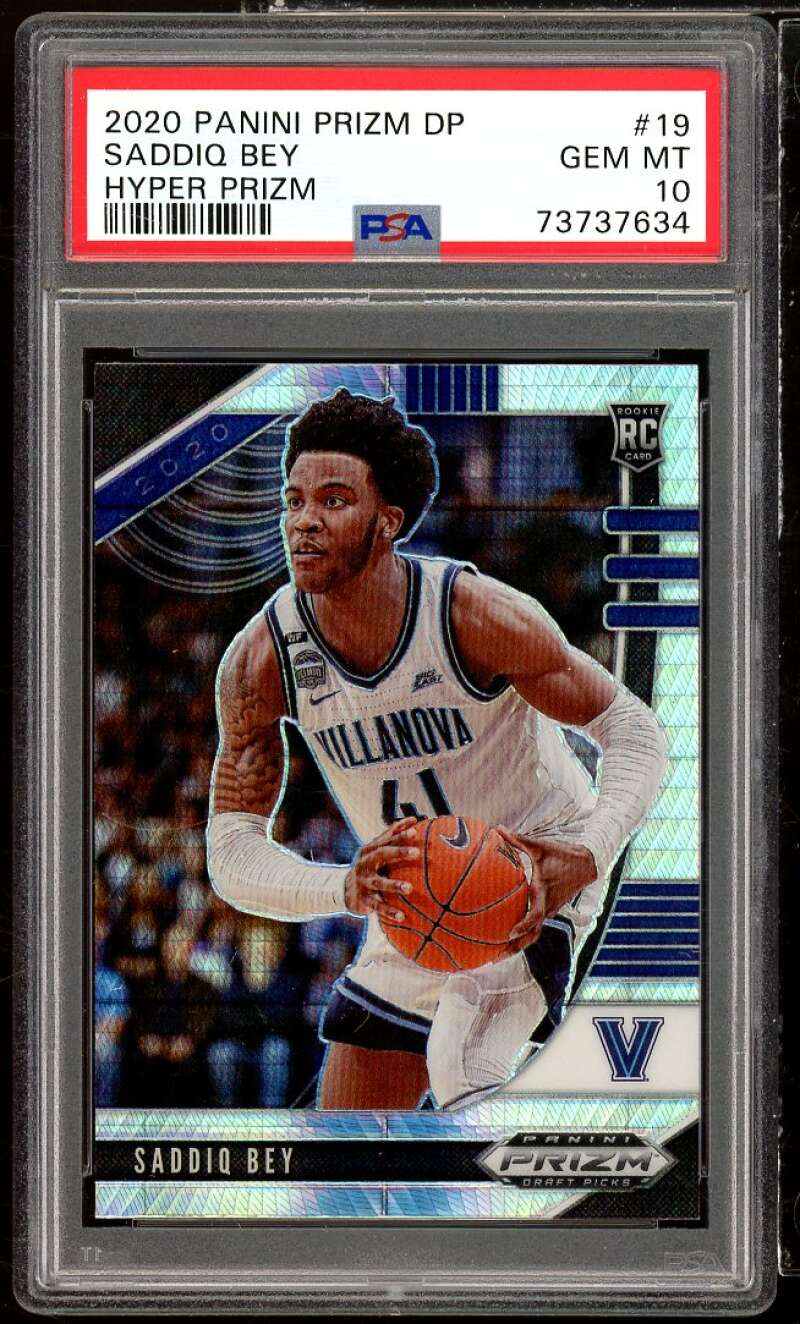 Saddiq Bey Rookie Card 2020-21 Panini Prizm DP Hyper Prizm #19 PSA 10 Image 1