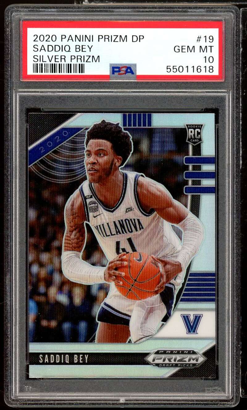 Saddiq Bey Rookie Card 2020-21 Panini Prizm DP Silver Prizm #19 PSA 10 Image 1