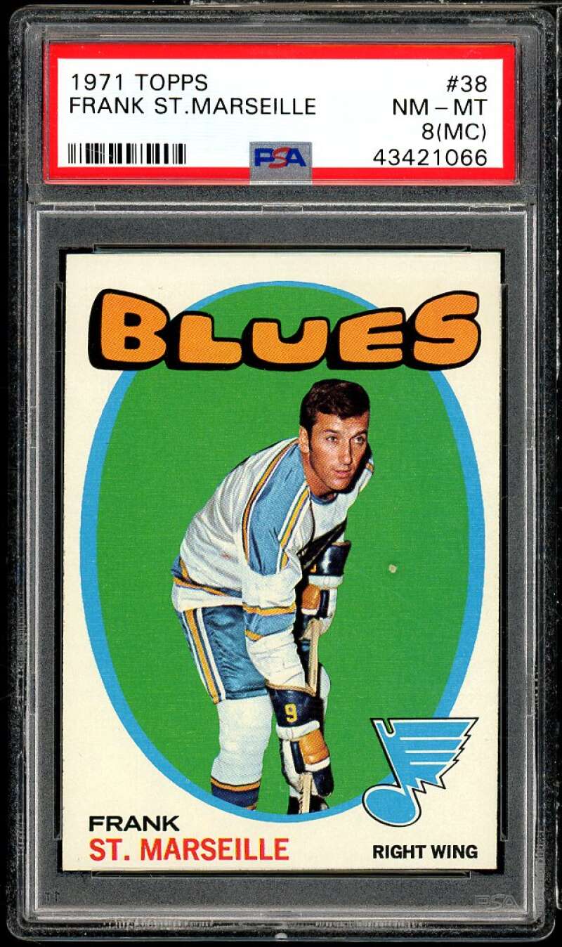 Frank St. Marseille Card 1971-72 Topps #38 PSA 8 oc Image 1