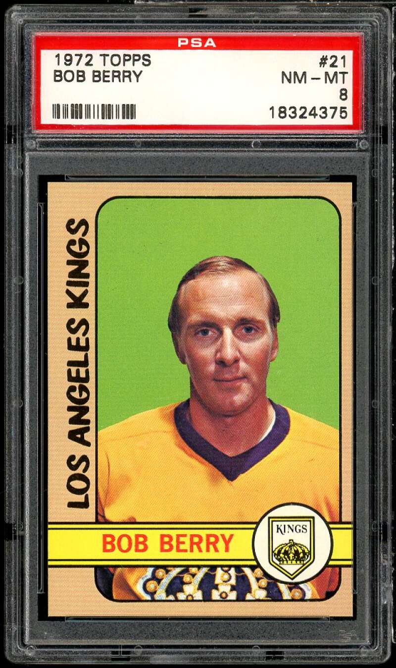 Bob Berry Card 1972-73 Topps #21 PSA 8 Image 1