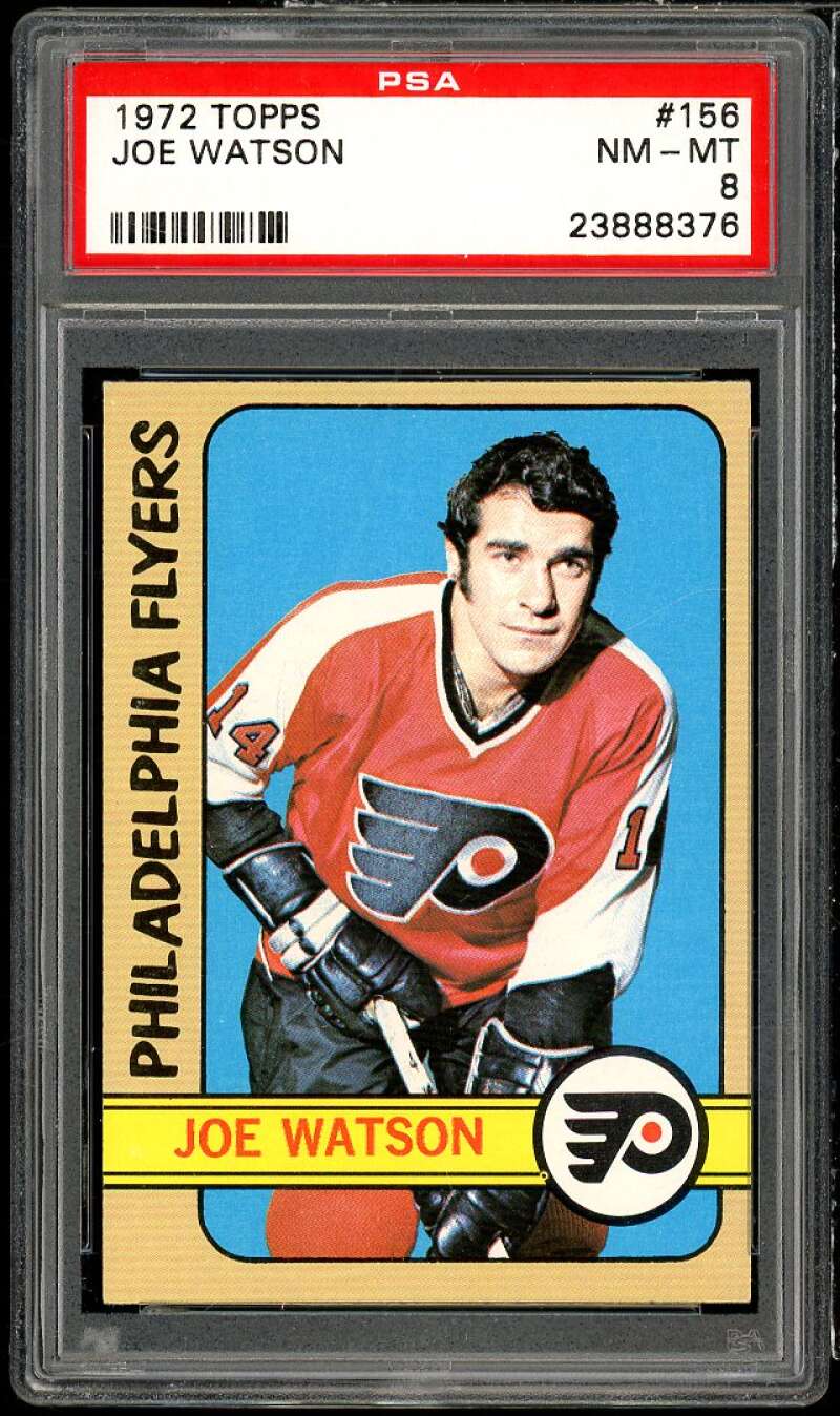 Joe Watson Card 1972-73 Topps #156 PSA 8 (scratch on holder) Image 1