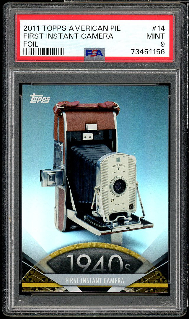 First Instant Camera 2011 Topps American Pie Foil #14 PSA 9 Image 1