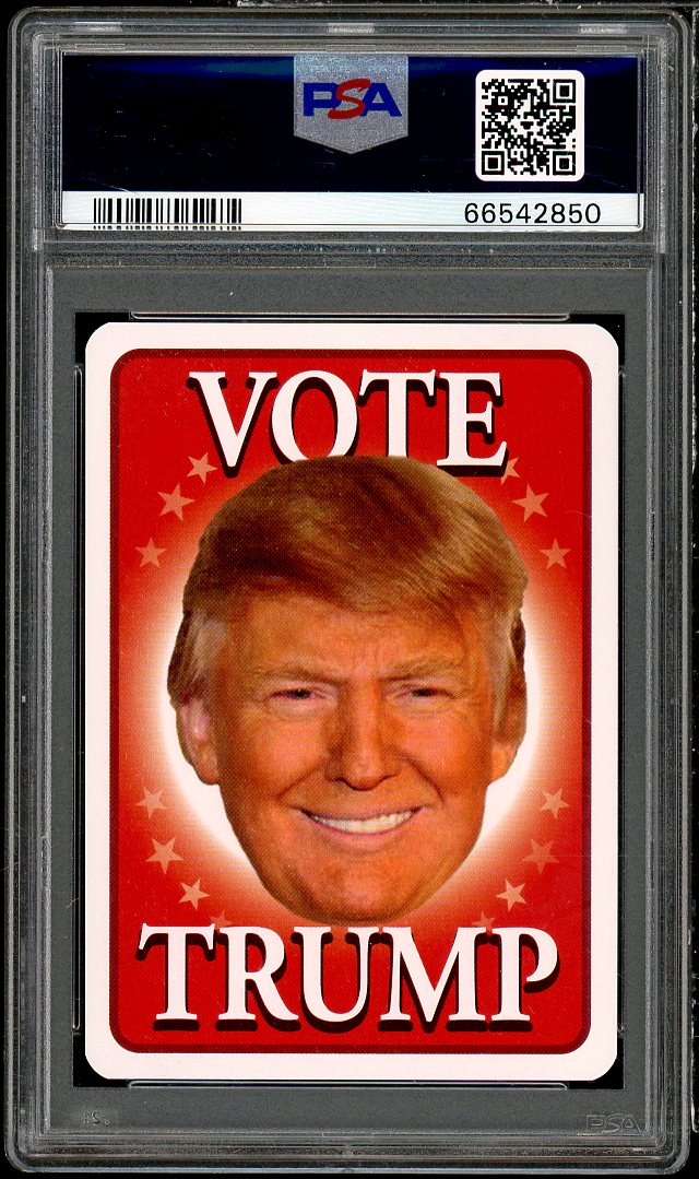 President Donald Trump Card 2020 Hero Decks Ace Of Hearts #nno PSA 10 Image 2