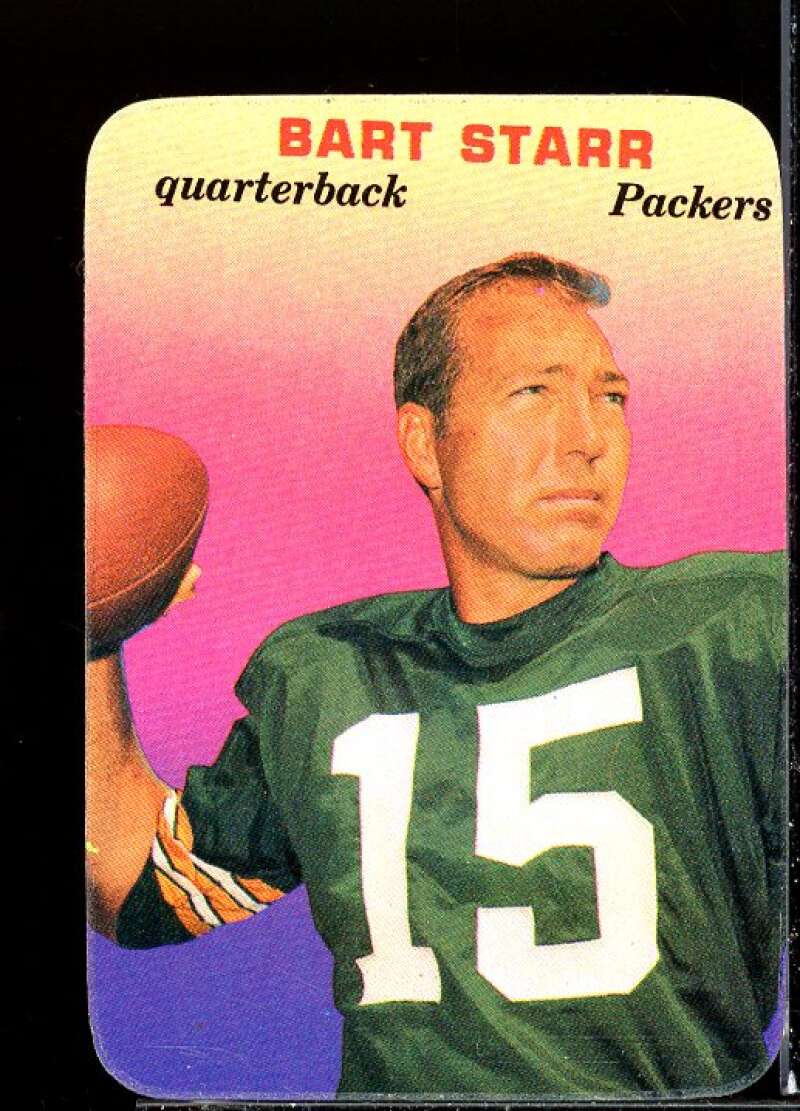 Bart Starr Card 1970 Topps Glossy Inserts #9  Image 1