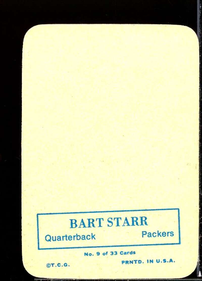 Bart Starr Card 1970 Topps Glossy Inserts #9  Image 2