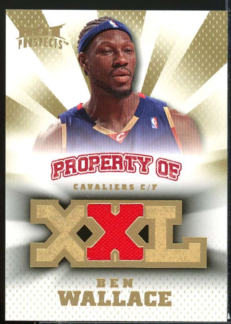 Ben Wallace Card 2008-09 Hot Prospects Property of Jerseys #POBW  Image 1