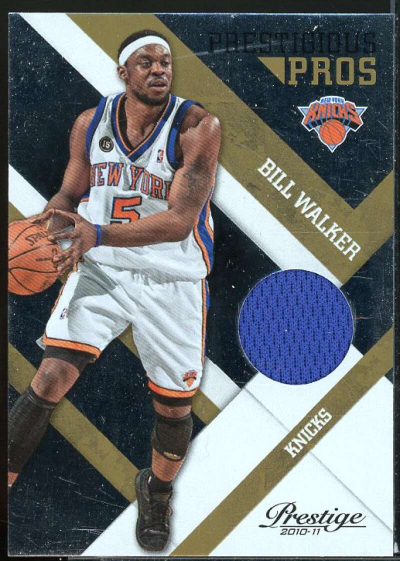 Bill Walker Card 2010-11 Prestige Prestigious Pros Materials Gold #6  Image 1