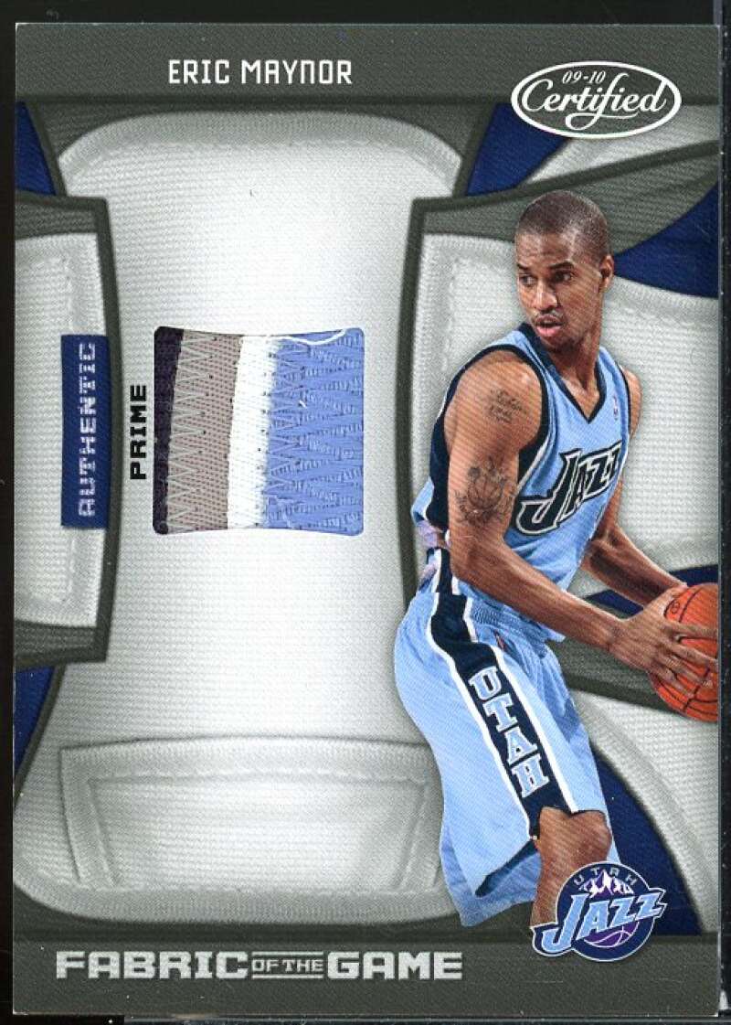 Eric Maynor Card 2009-10 Certified Fabric of the Game Prime #188  Image 1